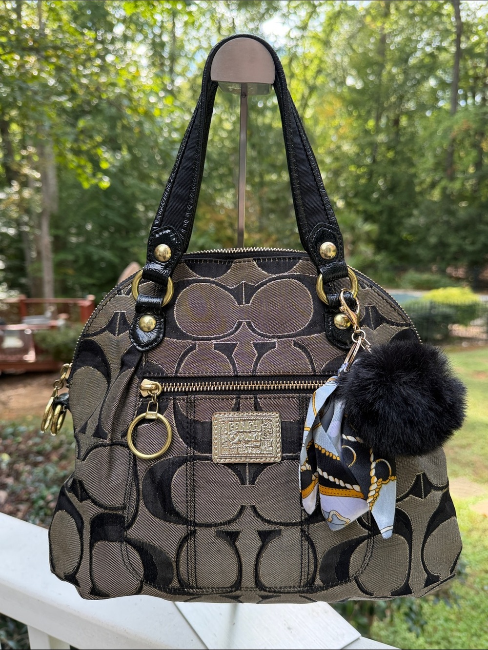 Coach Poppy Y2K Signature Lurex Glam Dome Satchel (Style #18709). Added Tags!!